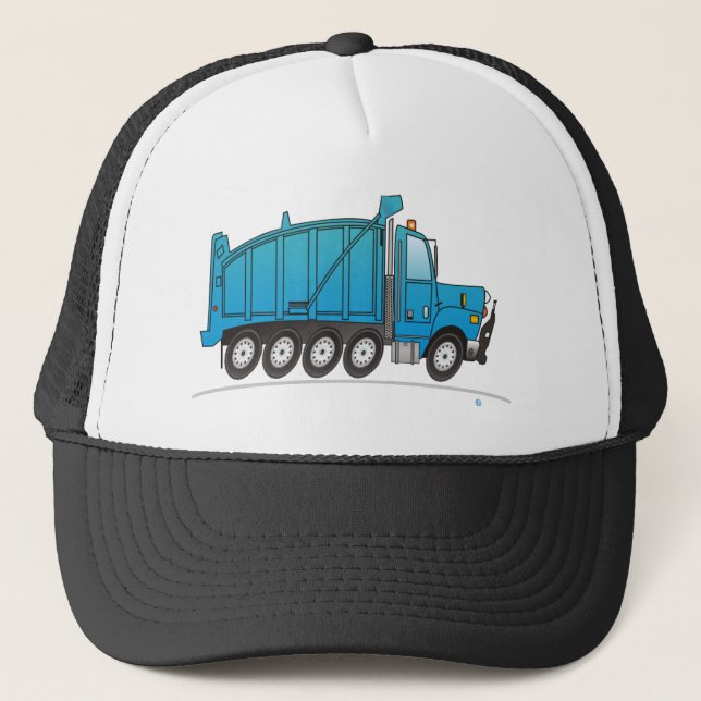 Heavy Duty Dump Truck Blue Trucker Hat (Front)