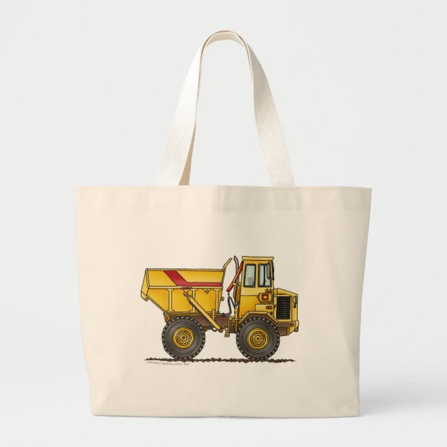 Heavy Duty Dump Truck Construction Bags/Totes Large Tote Bag (Front)