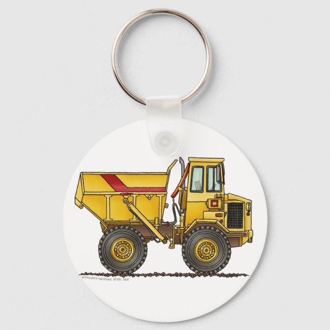Heavy Duty Dump Truck Construction Key Chains (Front)