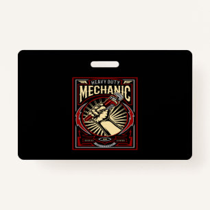heavy duty mechanic ID badge