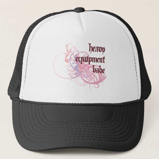 Heavy Equipment Babe Trucker Hat (Front)