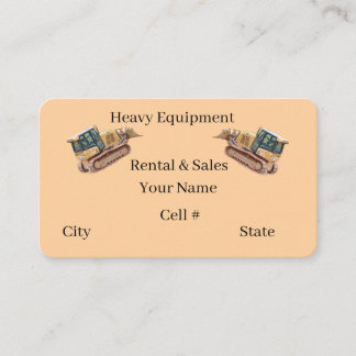 Heavy Equipment Business Card