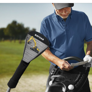 Heavy Equipment Business Excavator Construction  Golf Head Cover