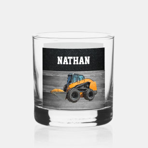 Heavy Equipment Business Skid Steer Construction Whiskey Glass