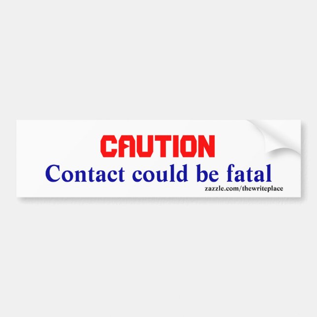 Heavy equipment caution bumper stickers (Front)