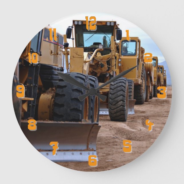 Heavy Equipment Image Clock (Front)