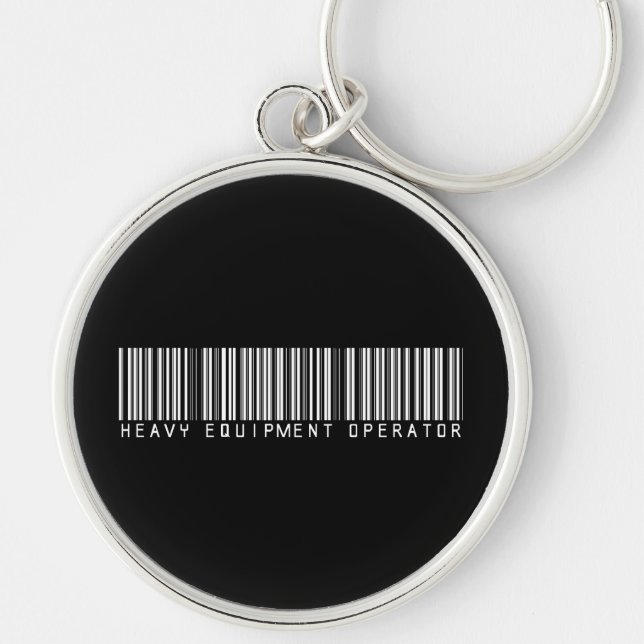 Heavy Equipment Operator Bar Code Key Ring (Front)