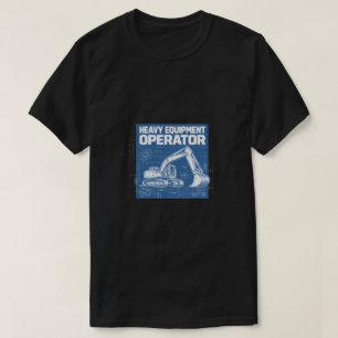 Heavy Equipment Operator Blueprint T-Shirt