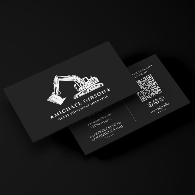 Heavy Equipment Operator Contractor Construction Business Card (Heavy Equipment Operator Contractor Construction Business Card
)