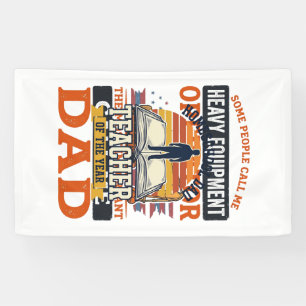 Heavy Equipment Operator Dad Vintage Shirt Design_ Banner