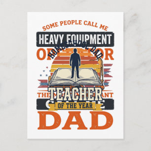 Heavy Equipment Operator Dad Vintage Shirt Design_ Postcard