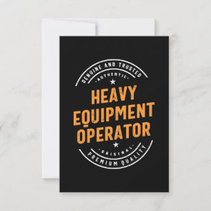 Heavy Equipment Operator RSVP Card