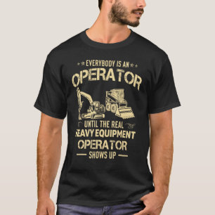 Heavy Equipment Operator Vintage Construction Work T-Shirt
