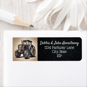 Heavy Equipment Tractor Farm Business Return Address Label