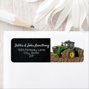 Heavy Equipment Tractor Farm Business Return Label Return Address Label
