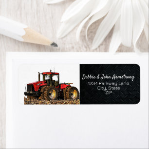 Heavy Equipment Tractor Farm Business Return Label Return Address Label