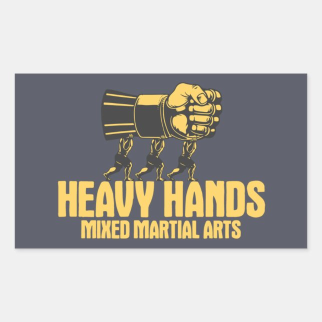 Heavy Hands MMA Rectangular Sticker (Front)