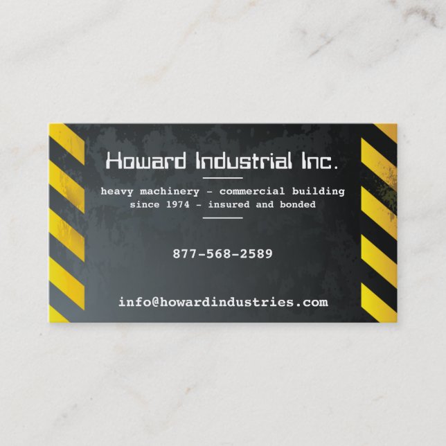 Heavy Hazards Business Card (Front)