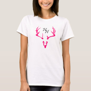 Heavy Hitters tee. white with pink logo T-Shirt
