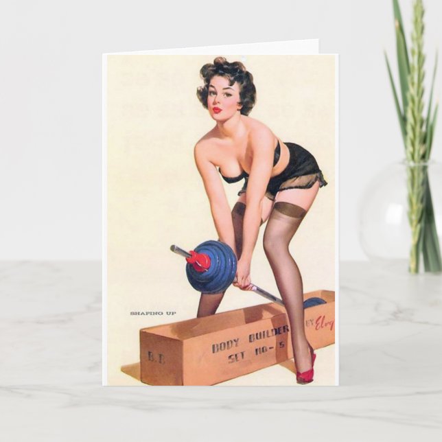Heavy Lifting Pin Up Card (Front)