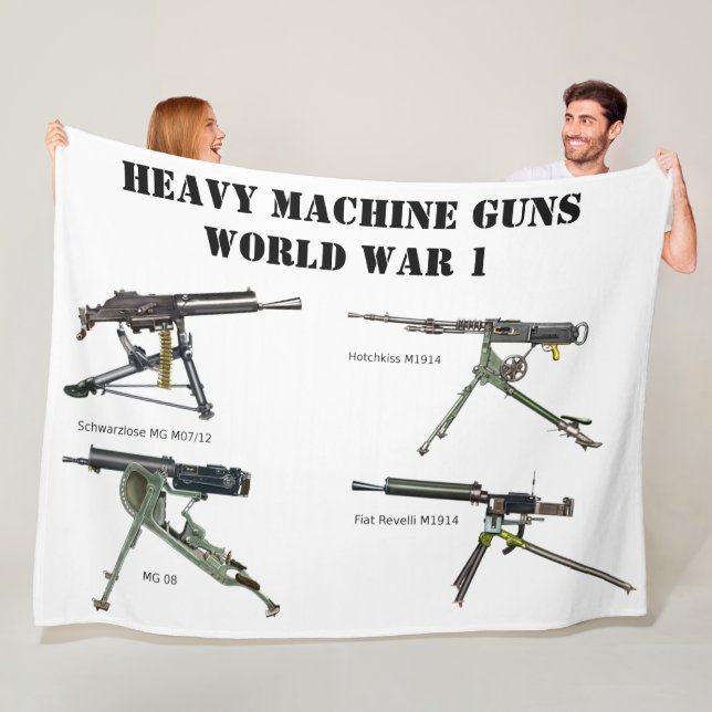 HEAVY MACHINE GUNS of WW1 Fleece Blanket (In Situ)