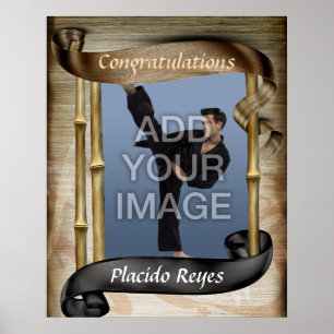 Heavy Martial Arts Black Belt Portrait One Poster