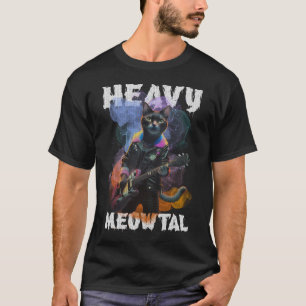 Heavy Meowtal Cat Solo Guitar T-Shirt
