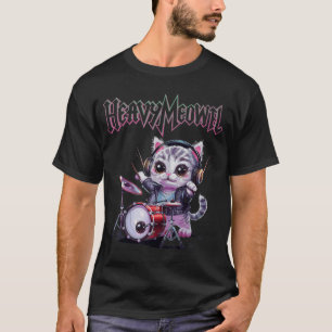 Heavy Meowtal Cute Cats gift boy T-Shirt