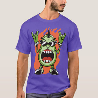 Heavy Metal Avocado toon T-Shirt
