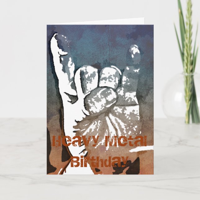 Heavy Metal Birthday Card (Front)