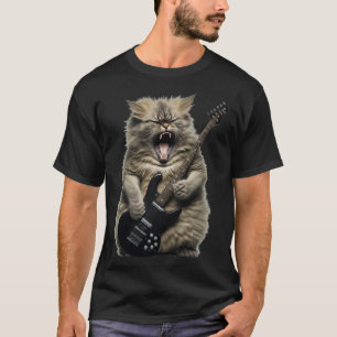 Heavy metal cat  rock T-Shirt