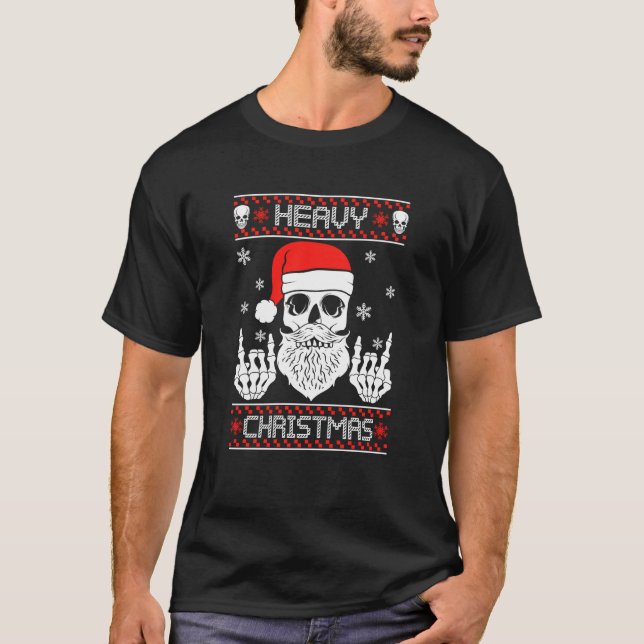 Heavy Metal Christmas 2020 Ugly Christmas Swea T-Shirt (Front)