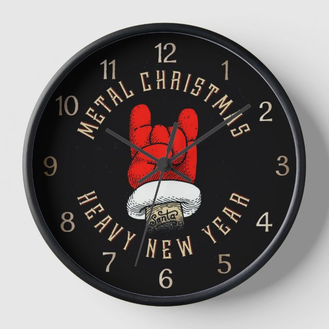 Heavy Metal Christmas Clock (Front)