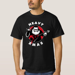 Heavy Metal Christmas   Guitar Player Santa Claus T-Shirt