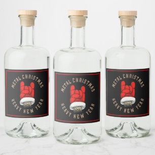 Heavy Metal Christmas   Liquor Bottle Label