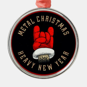 Heavy Metal Christmas Metal Ornament