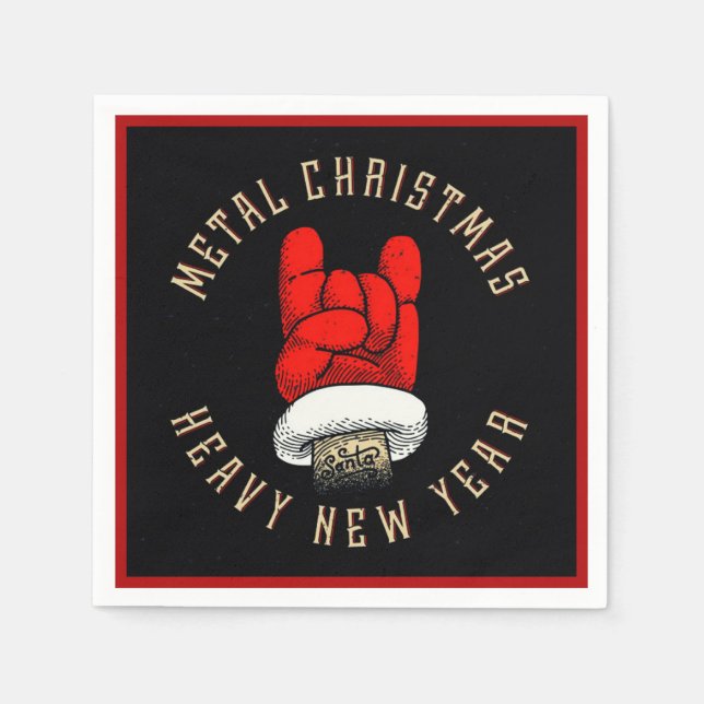 Heavy Metal Christmas Napkin (Front)