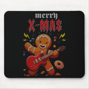 Heavy Metal Christmas Sleigher Hail Santa Claus Ro Mouse Pad