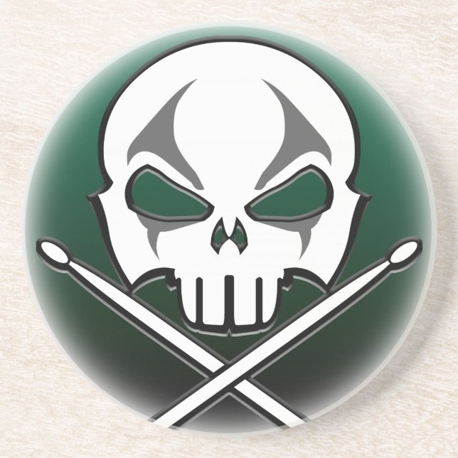 Heavy Metal Coaster Rock & Roll Drummer Coasters (Front)