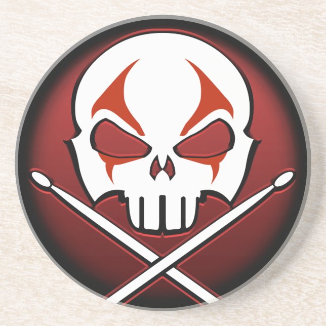 Heavy Metal Coaster Rock & Roll Drummer Coasters (Front)