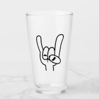 Heavy Metal Devil Horns Black Line