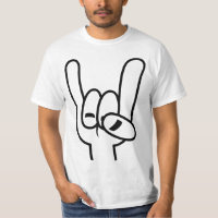Heavy Metal Devil Horns Black Line