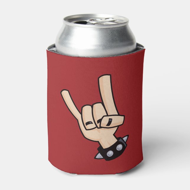 Heavy Metal Devil Horns Can Cooler (Can Front)