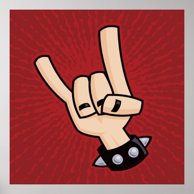 Heavy Metal Devil Horns Poster (Front)