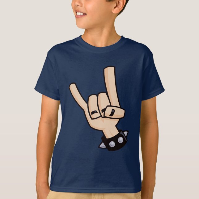 Heavy Metal Devil Horns T-Shirt (Front)