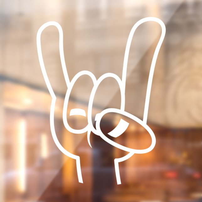 Heavy Metal Devil Horns White Line (Sheet 2)