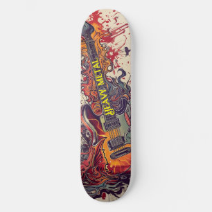 Heavy Metal electric guitar  Skateboard