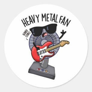 Heavy Metal Fan Funny Music Pun Classic Round Sticker