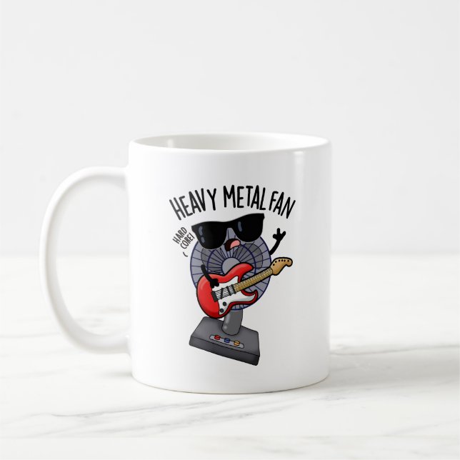 Heavy Metal Fan Funny Music Pun  Coffee Mug (Left)