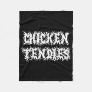 Heavy Metal Font Chicken Tendies Fleece Blanket